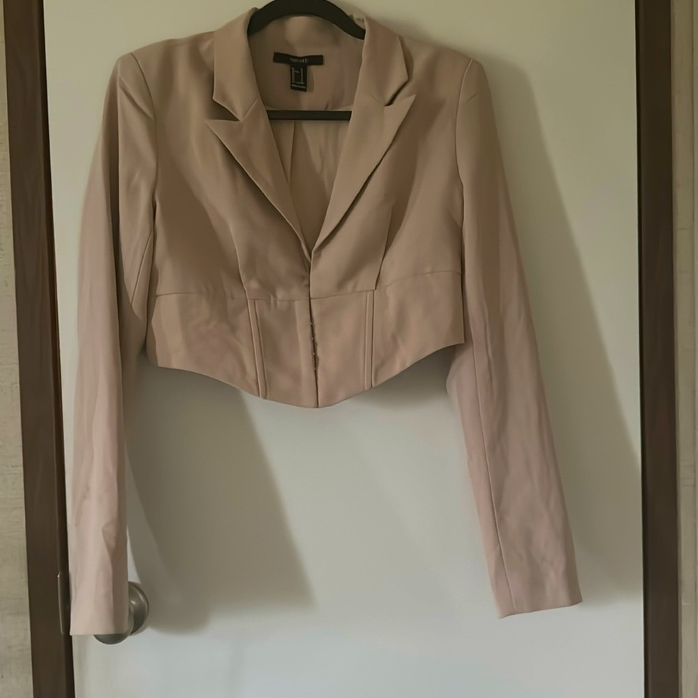Light pink corset style top